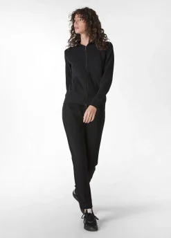 Discount Felpa Leggera Core Con Zip Nero Donna Felpe & Maglieria