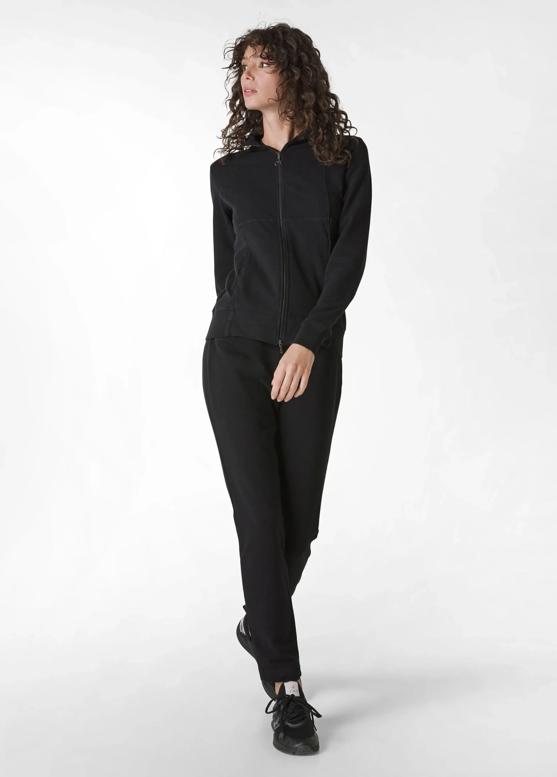 Discount Felpa Leggera Core Con Zip Nero Donna Felpe & Maglieria