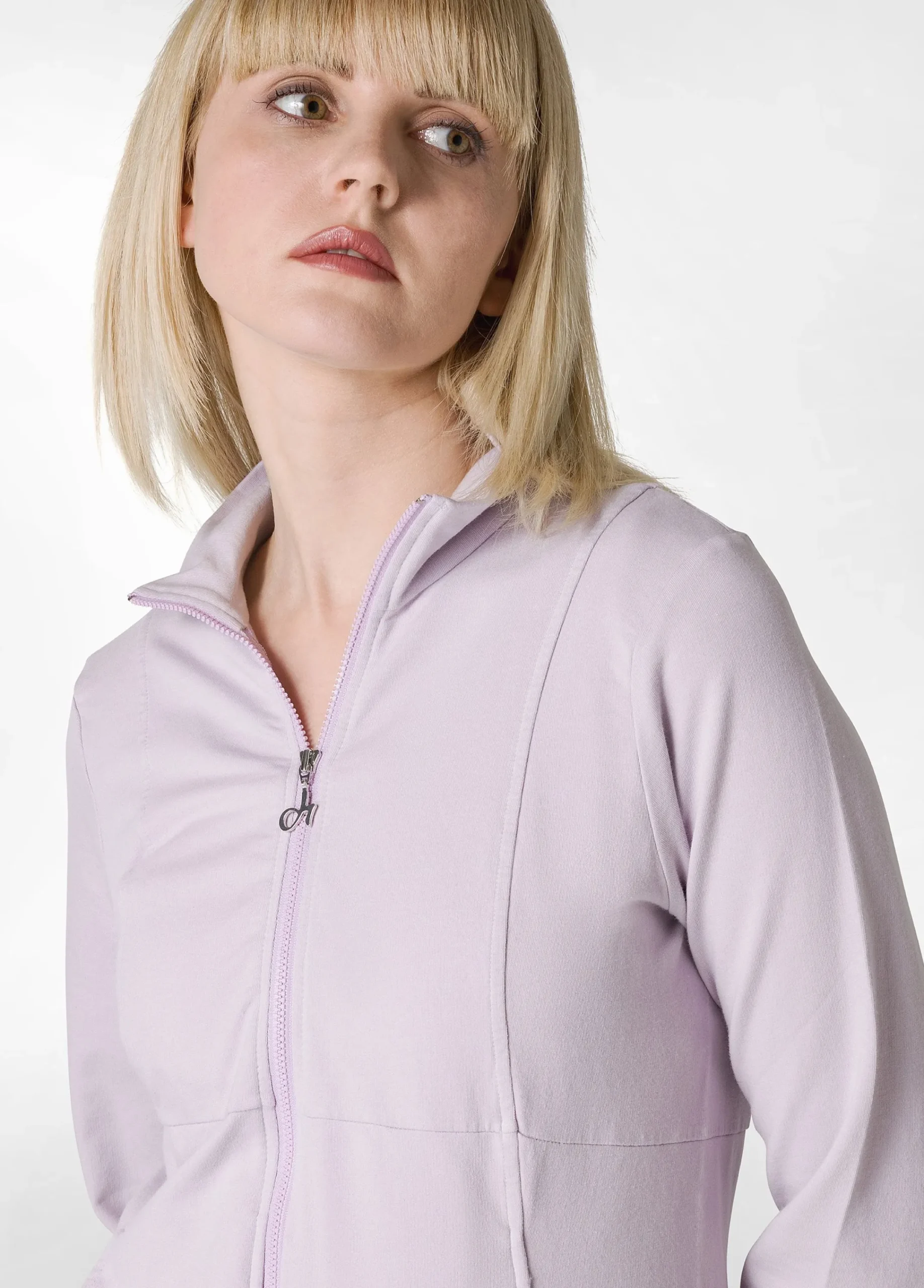 Best Felpa Leggera Core Con Zip Viola Donna Felpe & Maglieria