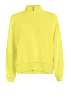 Store Felpa Leggera Misto Viscosa Con Zip Blu Donna Felpe & Maglieria