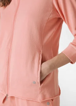 Shop Felpa Organica Zip E Cappuccio Effetto Vintage Ara Donna Felpe & Maglieria