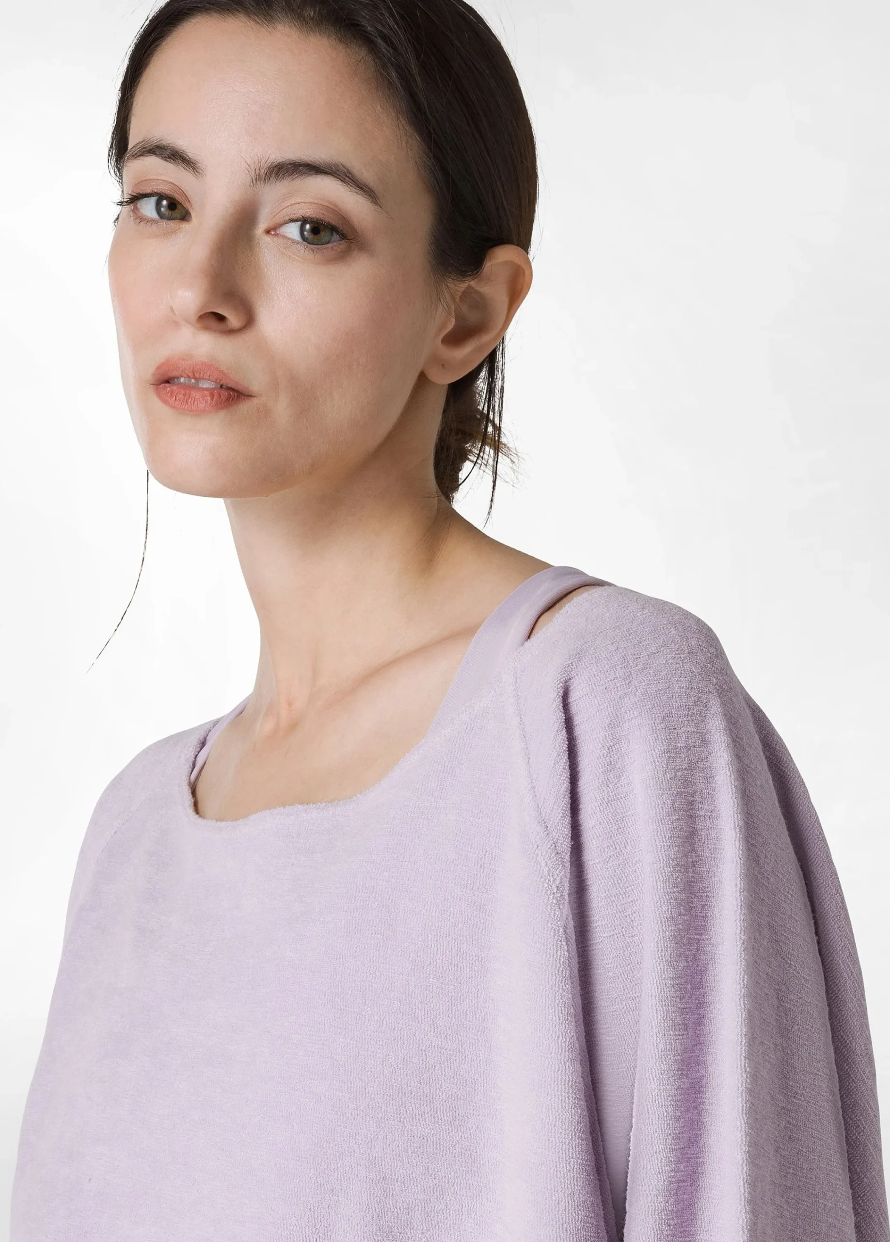 Flash Sale Felpa Over In Spugna Viola Donna Felpe & Maglieria