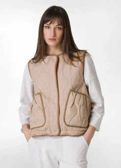 Clearance Gile' Trapuntato Beige Donna Giacche E Giubbotti