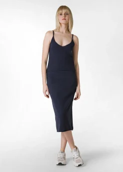 Cheap Gonna A Maglia Blu Donna Vestiti, Gonne E Tute
