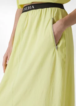 Cheap Gonna In Nylon Con Logo Giallo Donna Vestiti, Gonne E Tute