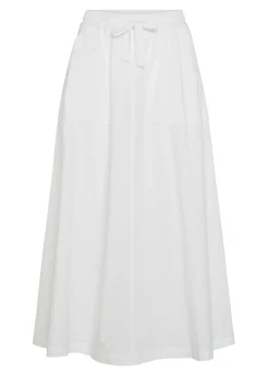 Best Gonna Lunga In Popeline Bianco Donna Vestiti, Gonne E Tute