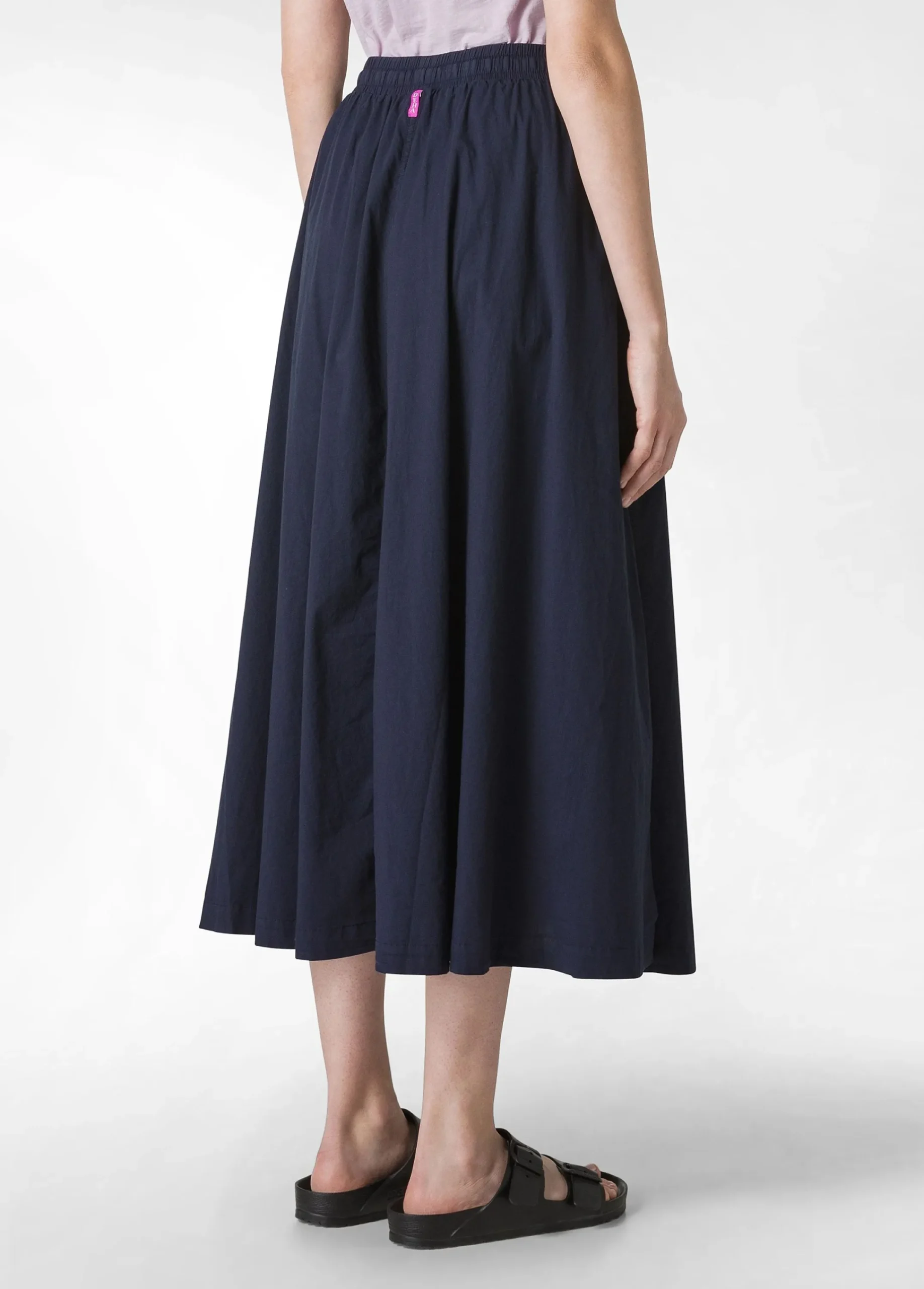 Outlet Gonna Lunga In Popeline Blu Donna Vestiti, Gonne E Tute