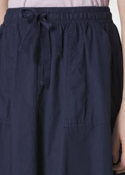 Outlet Gonna Lunga In Popeline Blu Donna Vestiti, Gonne E Tute