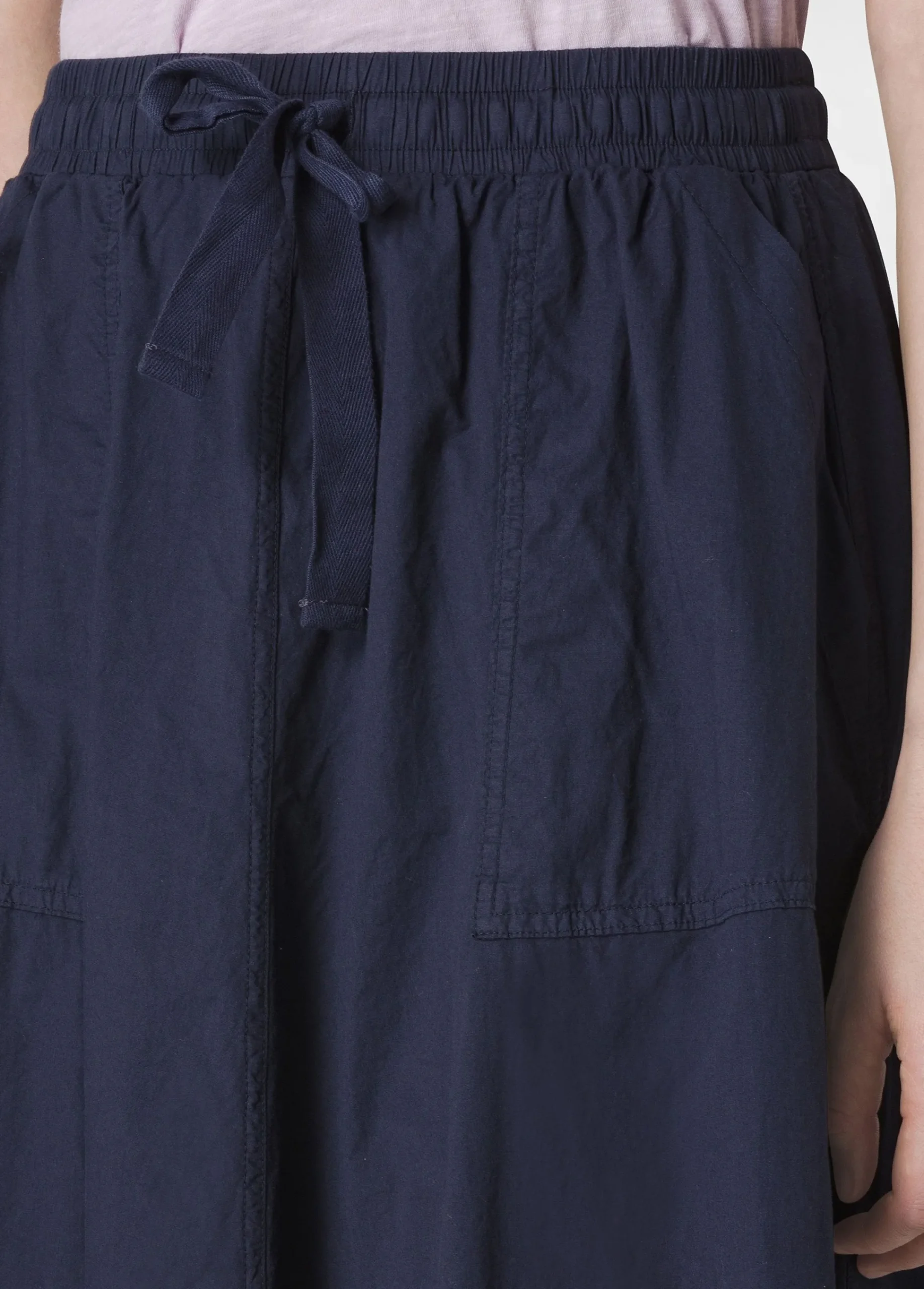 Outlet Gonna Lunga In Popeline Blu Donna Vestiti, Gonne E Tute