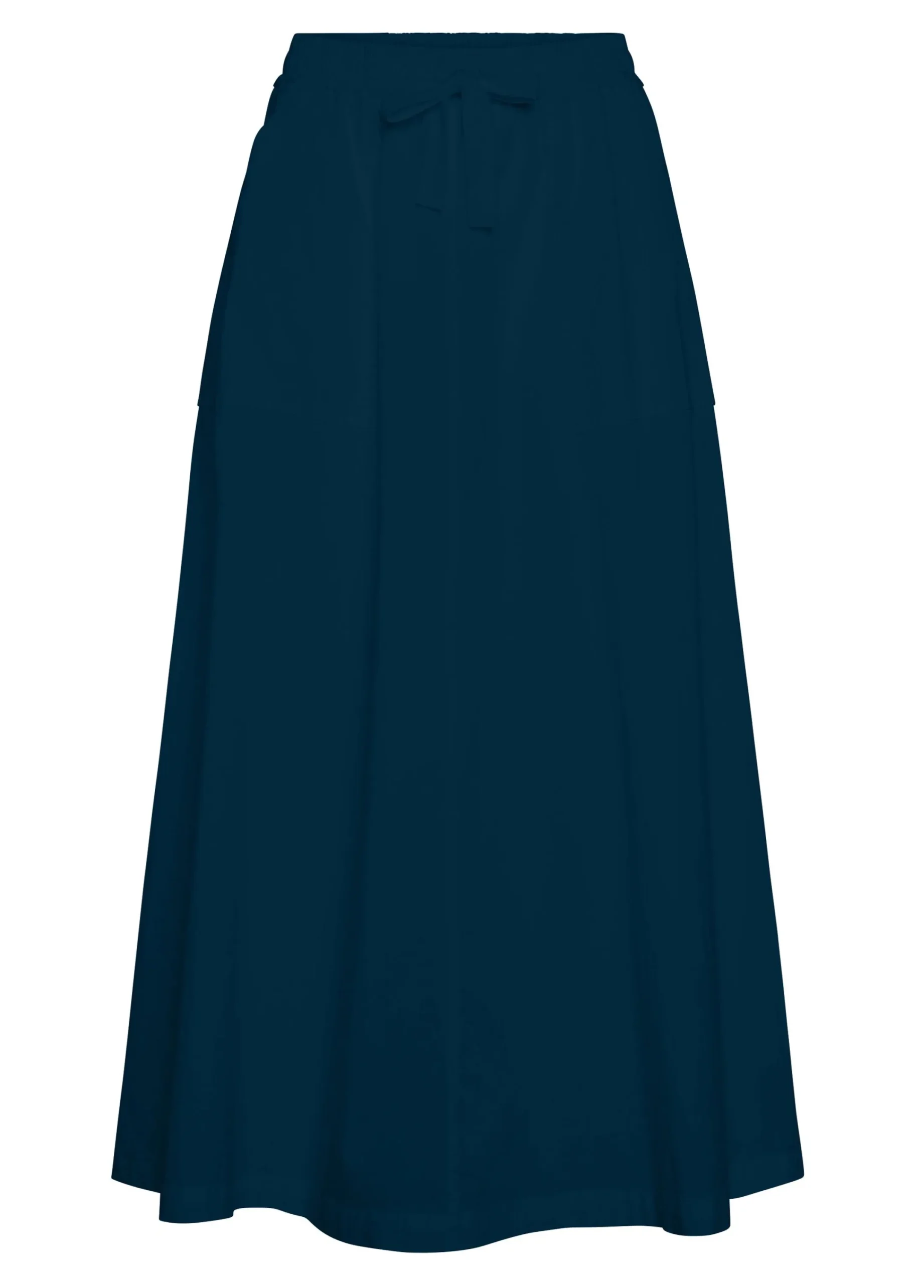 Outlet Gonna Lunga In Popeline Blu Donna Vestiti, Gonne E Tute