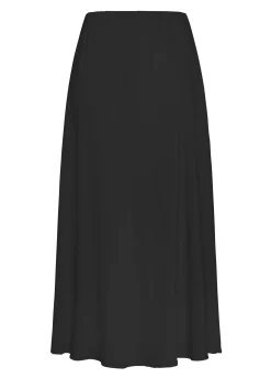 Hot Gonna Lunga In Raso Nero Donna Vestiti, Gonne E Tute
