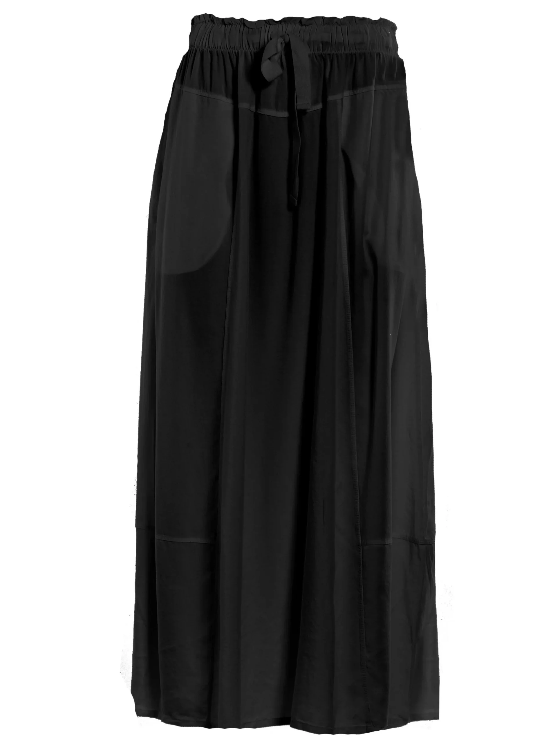 Outlet Gonna Lunga In Twill Tencel Nero Donna Vestiti, Gonne E Tute