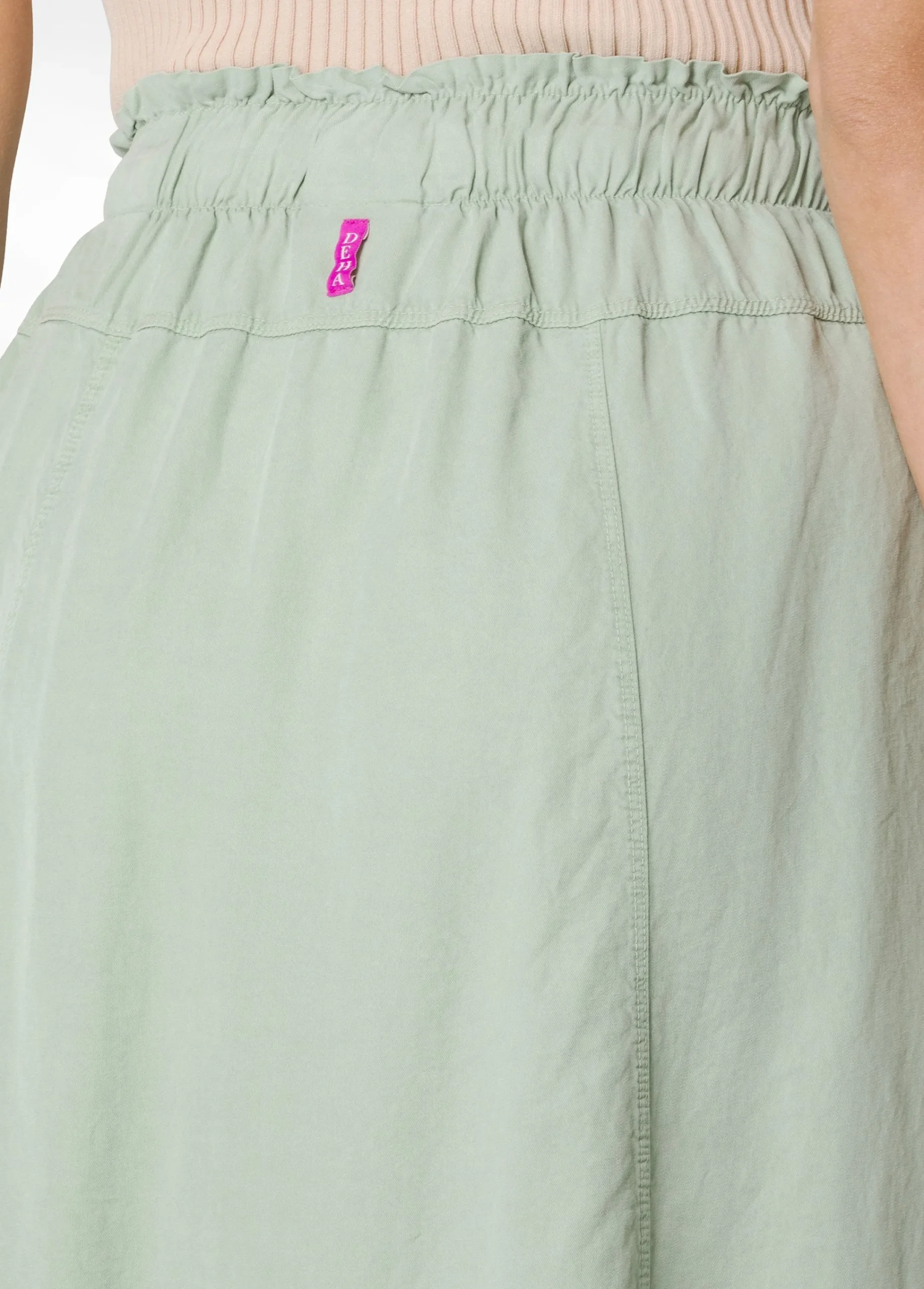 Sale Gonna Lunga In Twill Tencel Verde Donna Vestiti, Gonne E Tute
