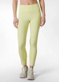 Cheap Leggings Con Tasca In Microfibra Reciclata Giallo Donna Leggings & Pantaloni Sportivi