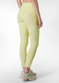 Cheap Leggings Con Tasca In Microfibra Reciclata Giallo Donna Leggings & Pantaloni Sportivi