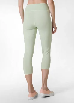 Fashion Leggings 7/8 Effetto Vintage Verde Donna Leggings & Pantaloni Sportivi