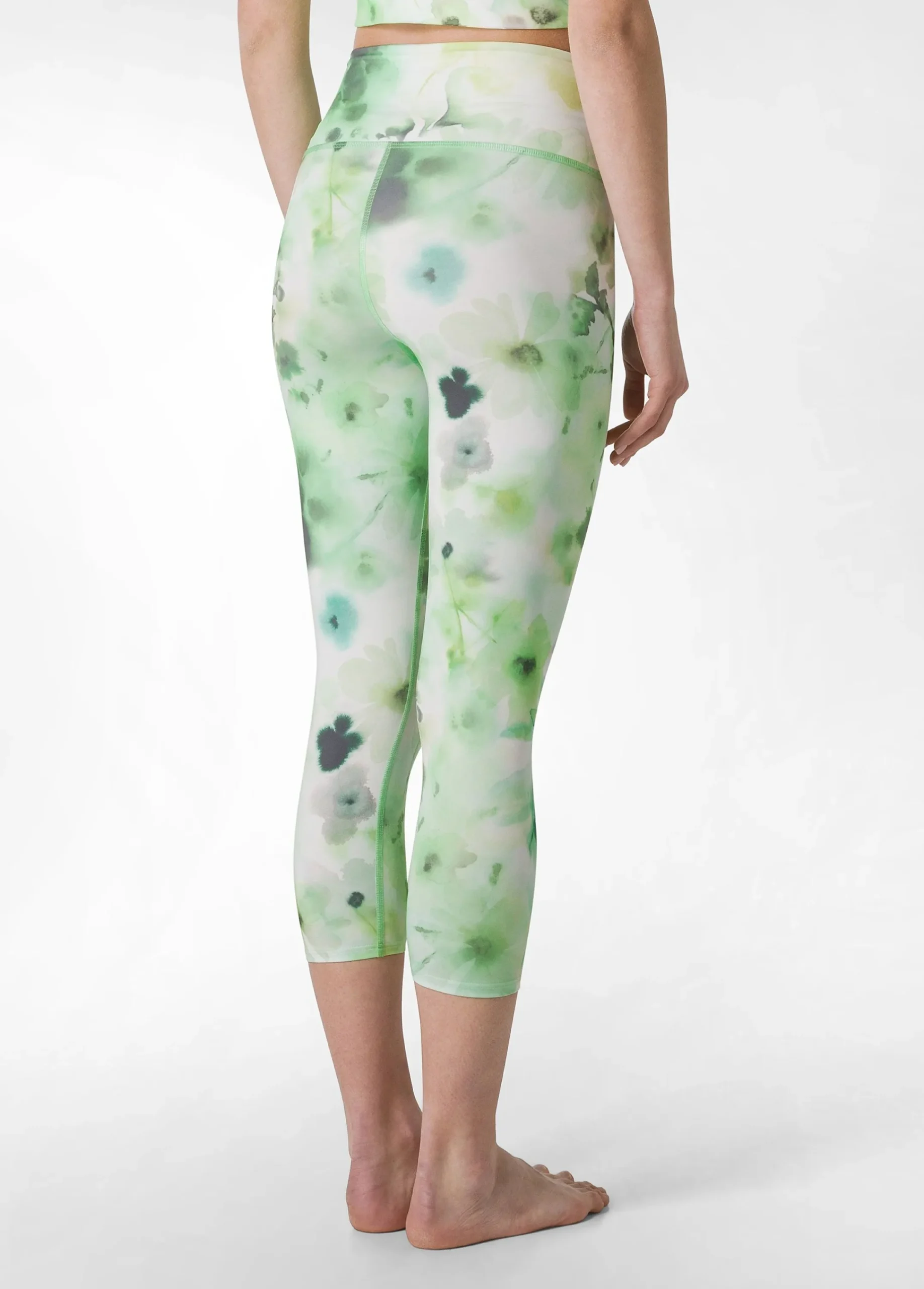 Hot Leggings 7/8 In Microfibra Riciclata Stampata Verd Donna Leggings & Pantaloni Sportivi