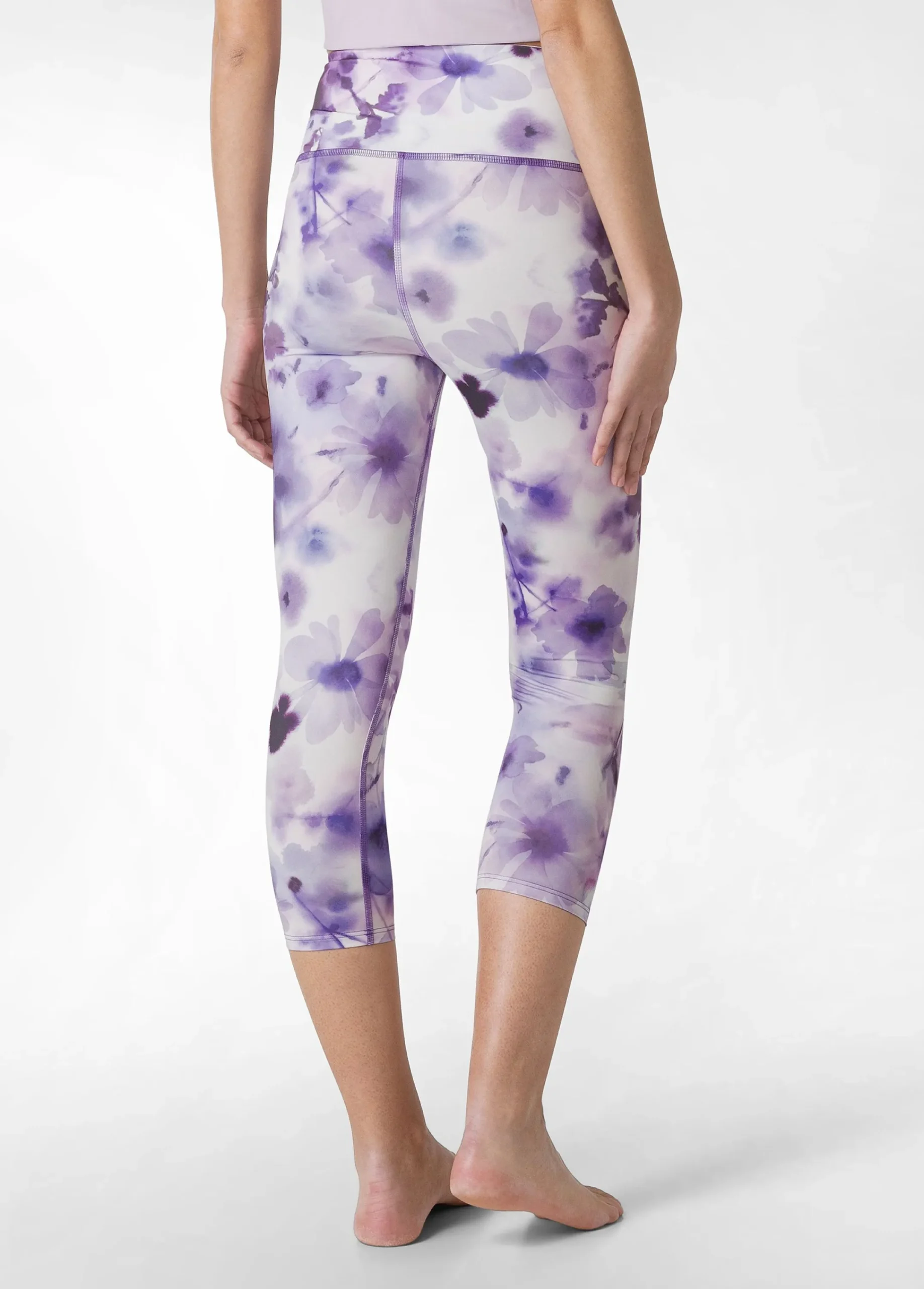 Fashion Leggings 7/8 In Microfibra Riciclata Stampata Viol Donna Leggings & Pantaloni Sportivi