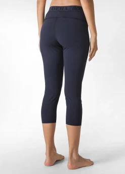 Fashion Leggings 7/8 Jersey-Stretch Blu Donna Leggings & Pantaloni Sportivi