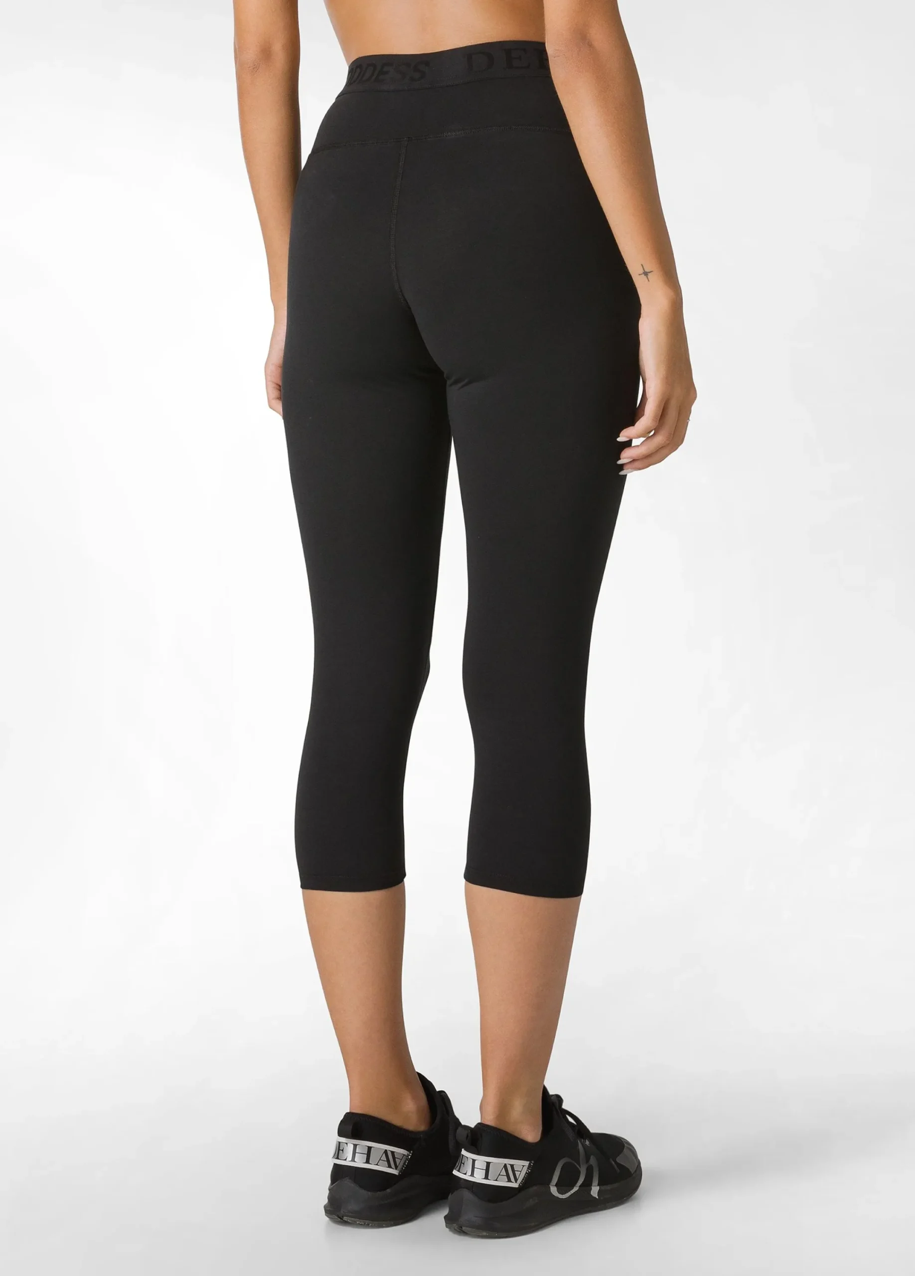 Cheap Leggings 7/8 Jersey-Stretch Nero Donna Leggings & Pantaloni Sportivi