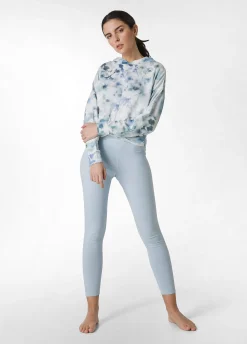 Hot Leggings Logo Blu Donna Leggings & Pantaloni Sportivi