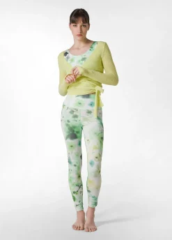 Outlet Leggings Yoga In Microfibra Riciclata Stampata Ver Donna Leggings & Pantaloni Sportivi
