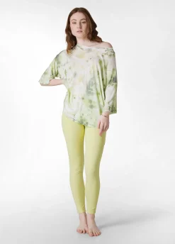 Best Sale Leggings Yoga In Microfibra Riciclata Giallo Donna Leggings & Pantaloni Sportivi