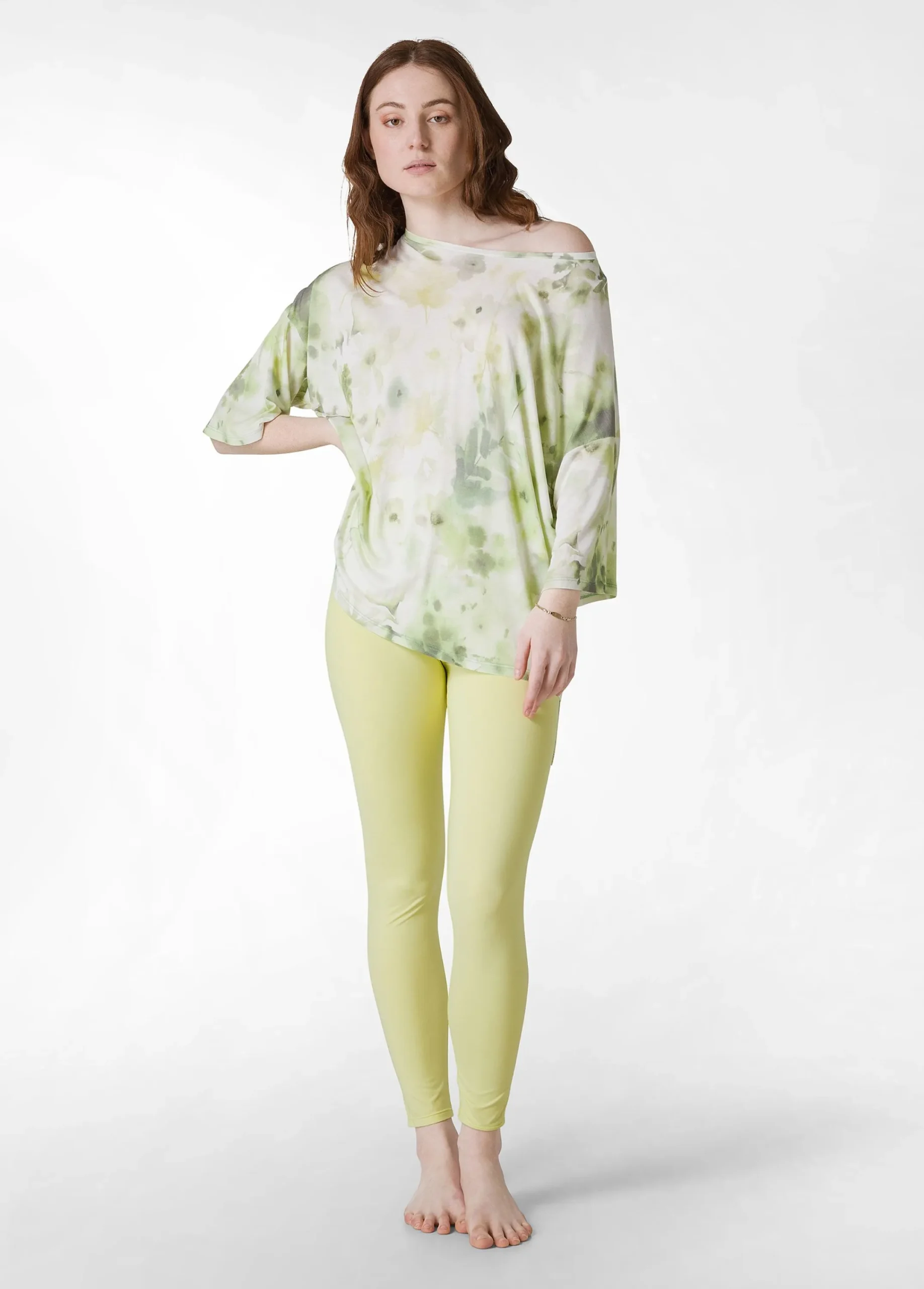 Best Sale Leggings Yoga In Microfibra Riciclata Giallo Donna Leggings & Pantaloni Sportivi