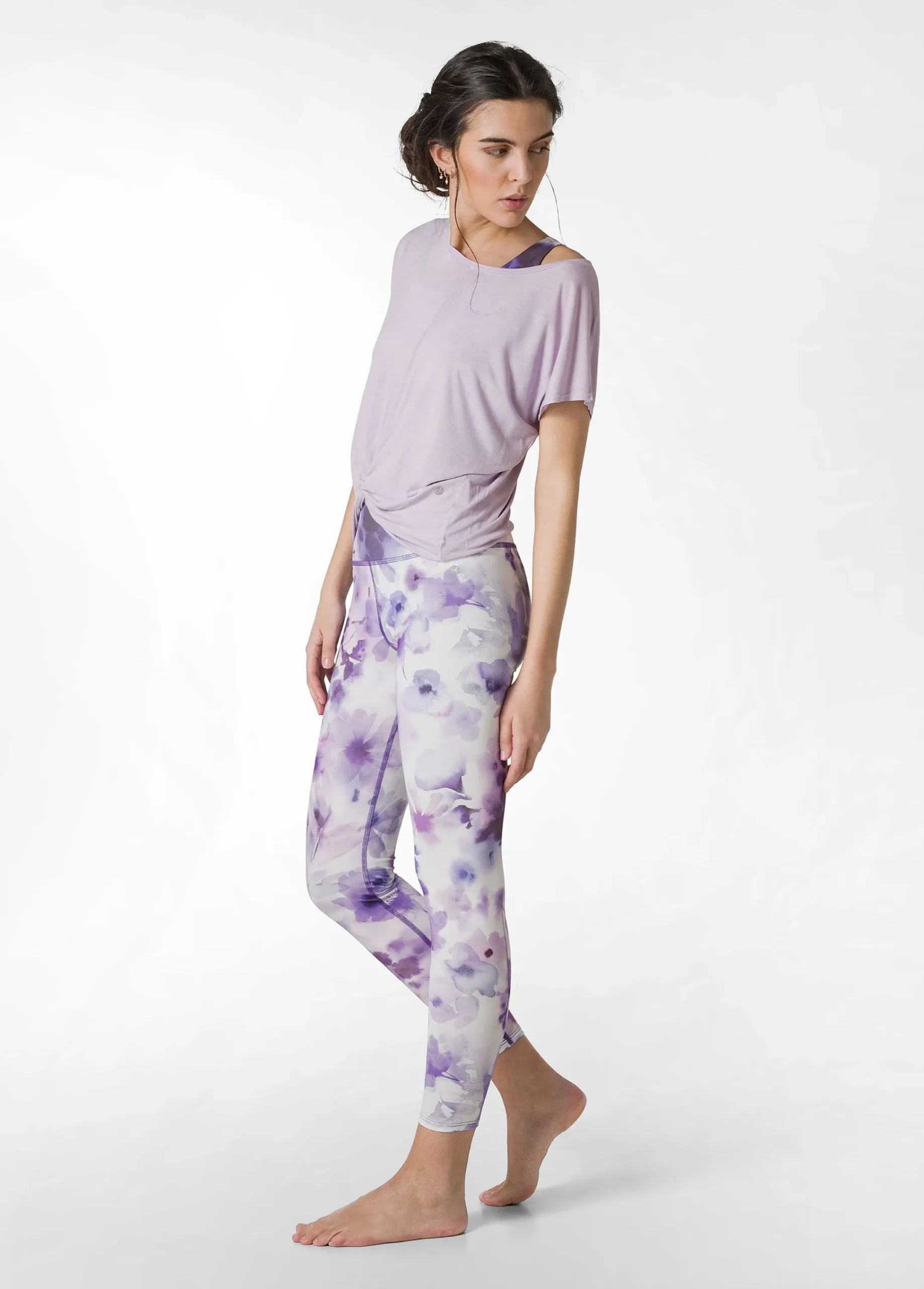 Best Sale Leggings Yoga In Microfibra Riciclata Stampata Vio Donna Leggings & Pantaloni Sportivi