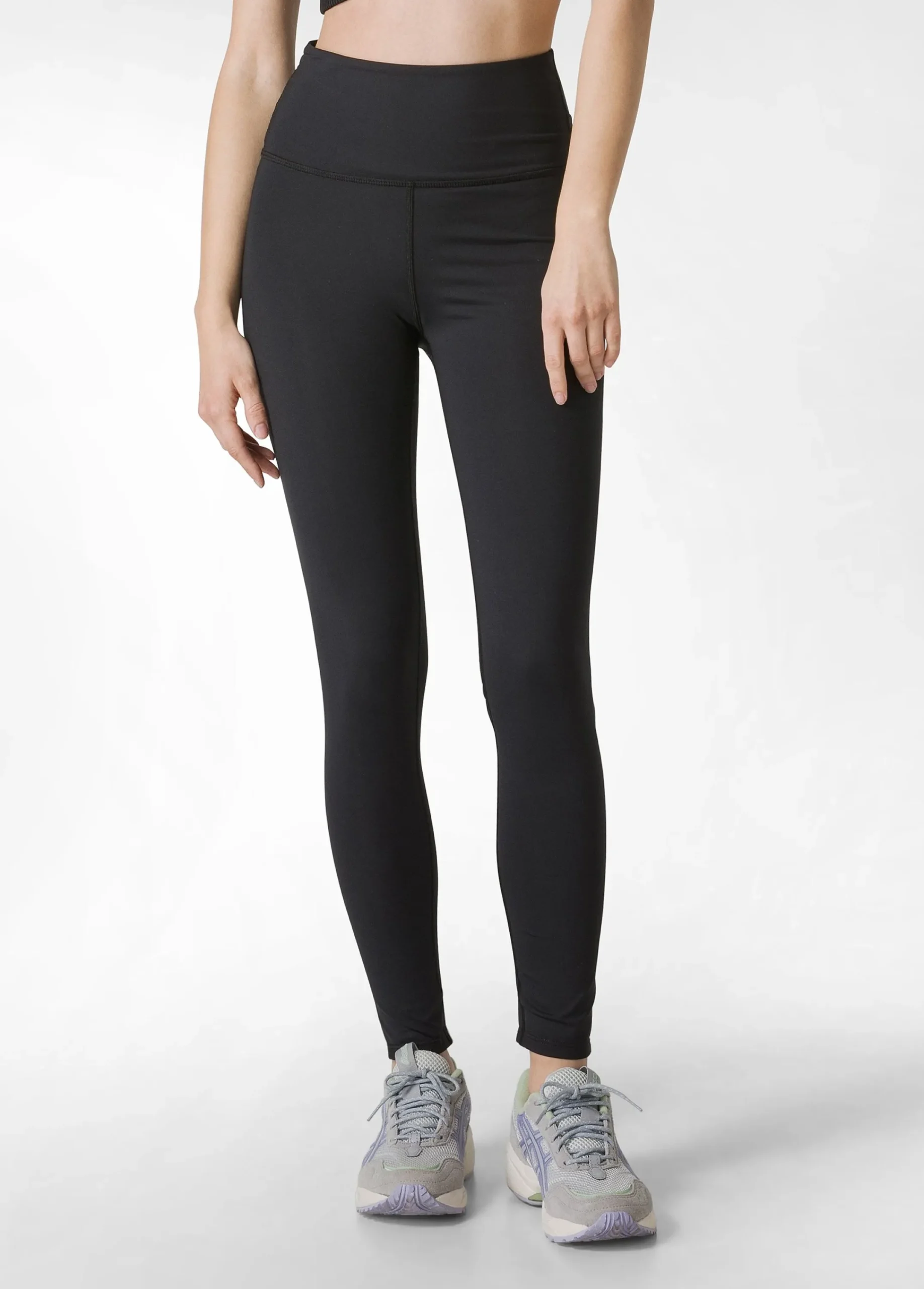 Flash Sale Leggings Yoga In Microfibra Riciclata Nero Donna Leggings & Pantaloni Sportivi