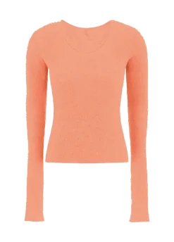 Hot Maglia Boucle' Arancio Donna Felpe & Maglieria