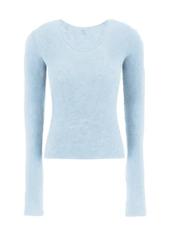 Best Sale Maglia Boucle' Blu Donna Felpe & Maglieria