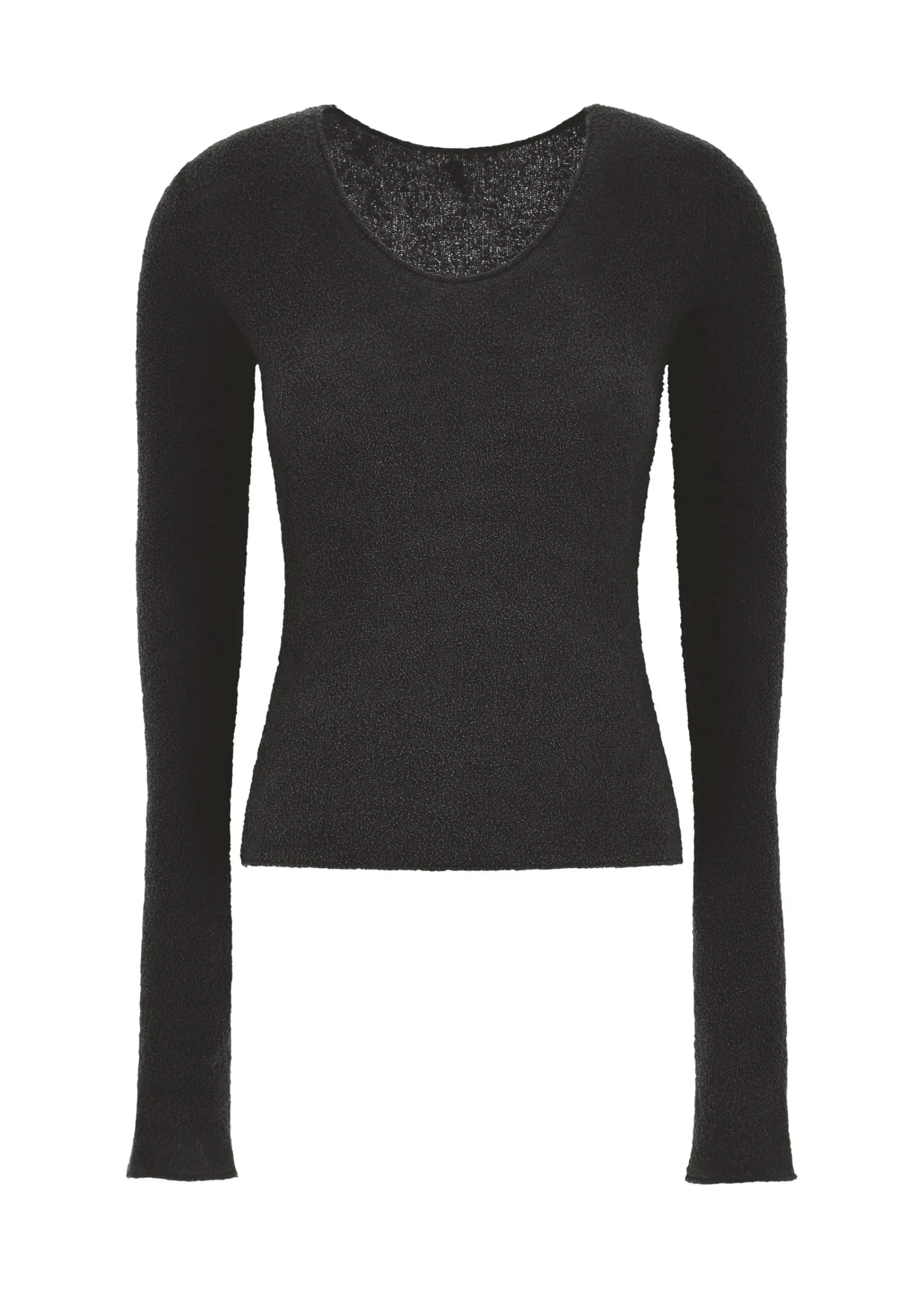 Hot Maglia Boucle' Nero Donna Felpe & Maglieria