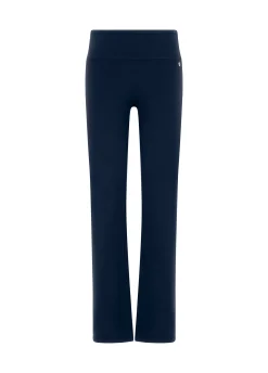 Sale Pantalone Aderente In Jersey Blu Donna Pantaloni