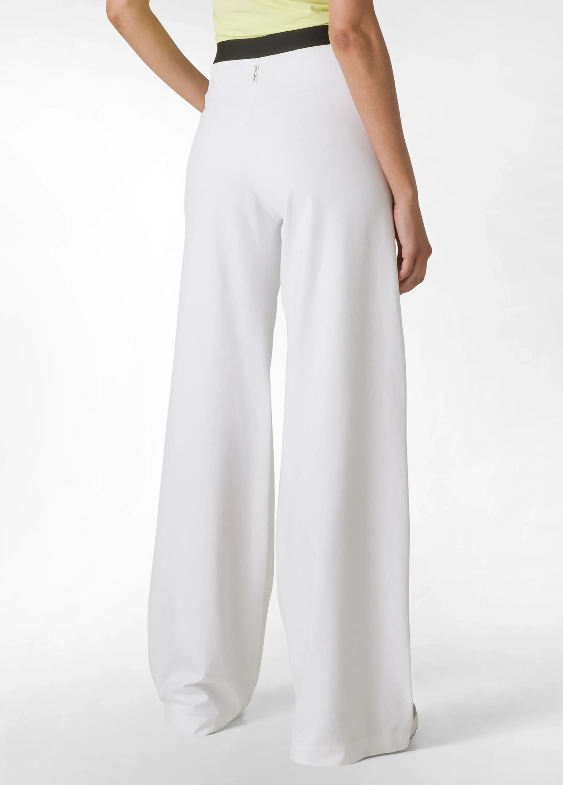 Best Pantalone Ampio Leggero In Punto Milano Bianco Donna Pantaloni