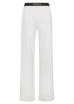 Best Pantalone Ampio Leggero In Punto Milano Bianco Donna Pantaloni