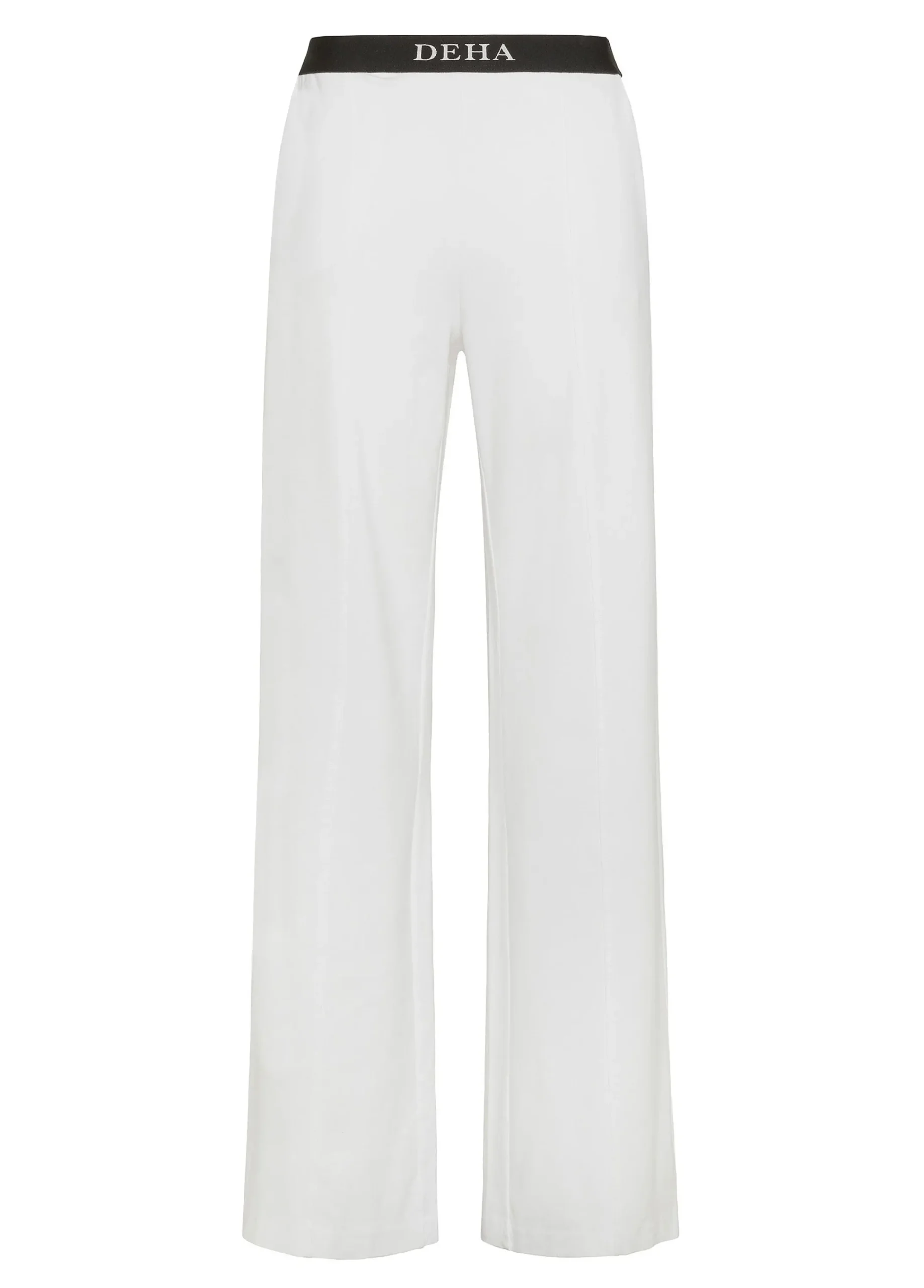 Best Pantalone Ampio Leggero In Punto Milano Bianco Donna Pantaloni