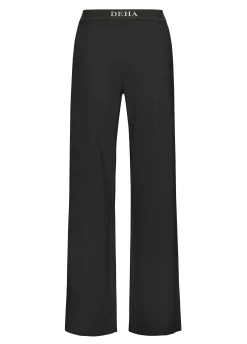 Clearance Pantalone Ampio Leggero In Punto Milano Nero Donna Pantaloni