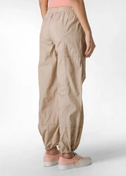 Outlet Pantalone Balloon In Nylon Beige Donna Pantaloni