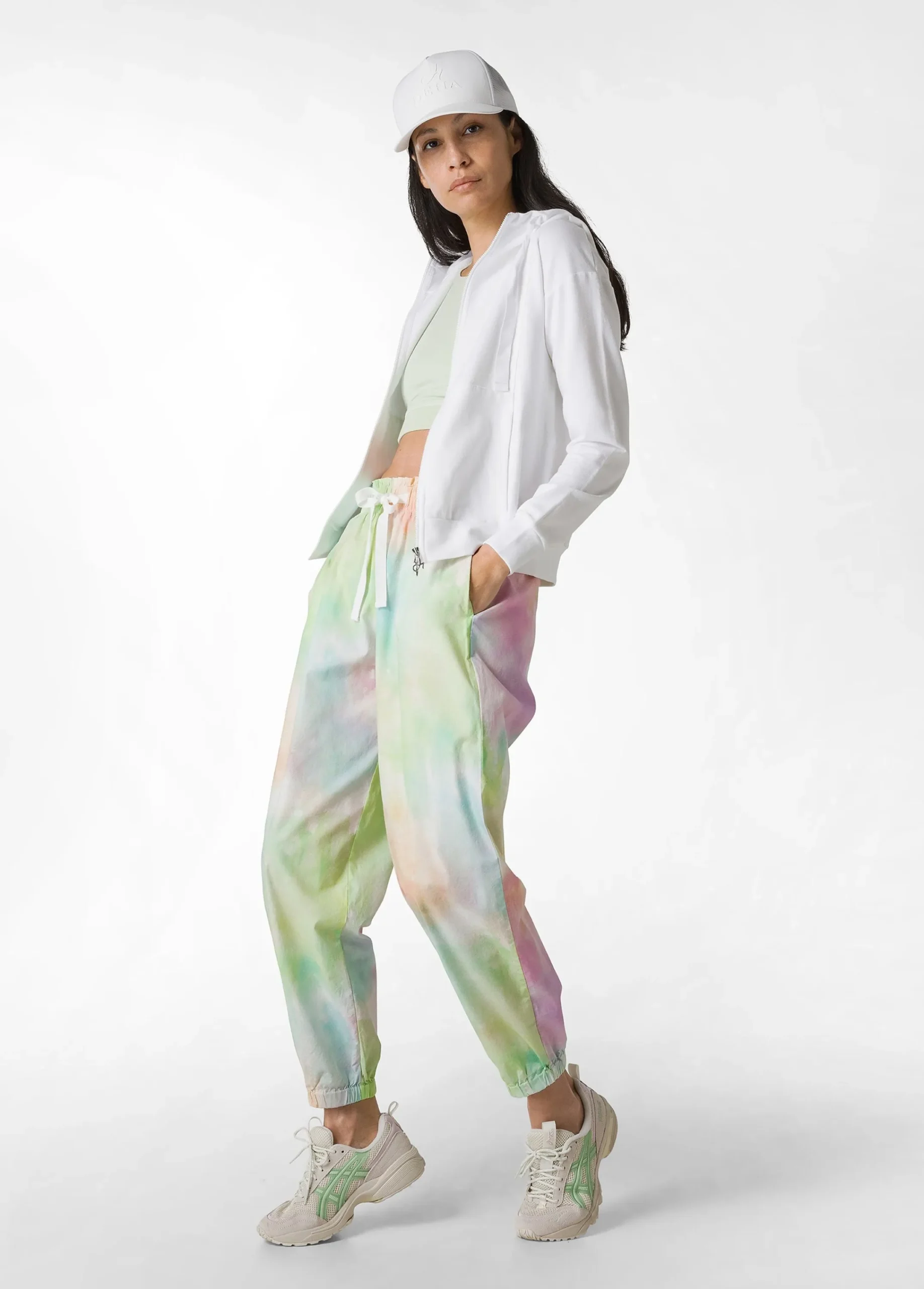 Fashion Pantalone Balloon In Popeline Stampa Fade Away Oth Donna Pantaloni