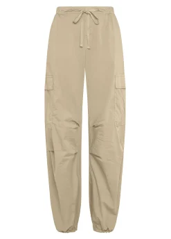 Store Pantalone Cargo In Popeline Beige Donna Pantaloni