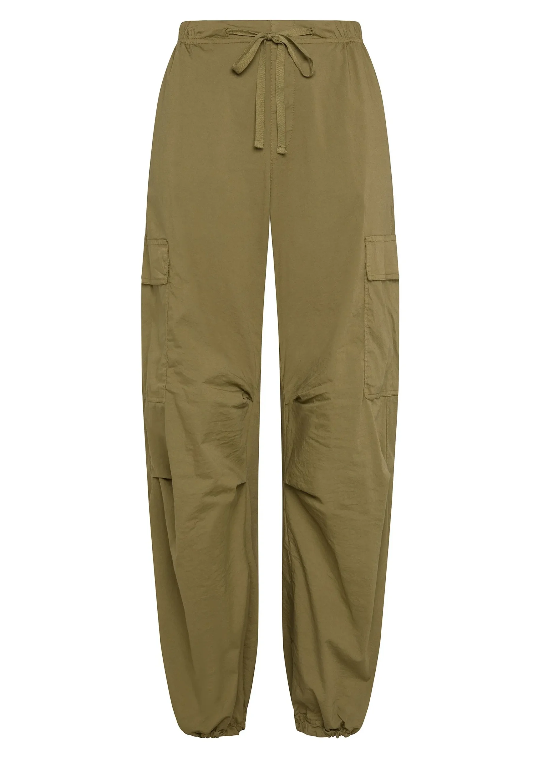 Best Sale Pantalone Cargo In Popeline Marrone Donna Pantaloni