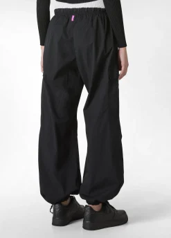 Cheap Pantalone Cargo In Popeline Nero Donna Pantaloni