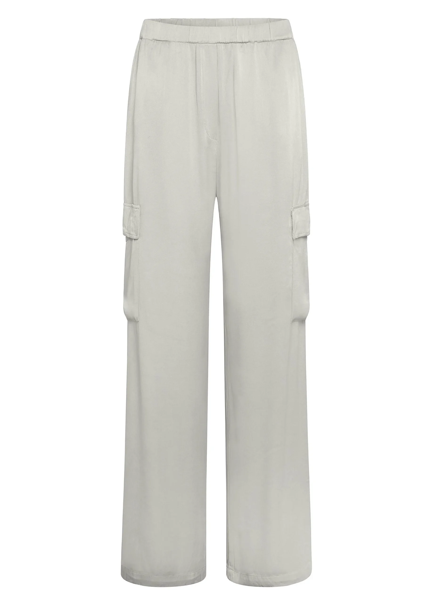 Cheap Pantalone Cargo In Raso Grigio Donna Pantaloni