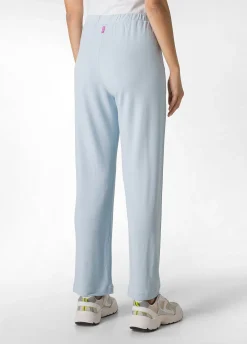 Flash Sale Pantalone Comfort Di Viscosa Gamba Dritta Blu Donna Pantaloni