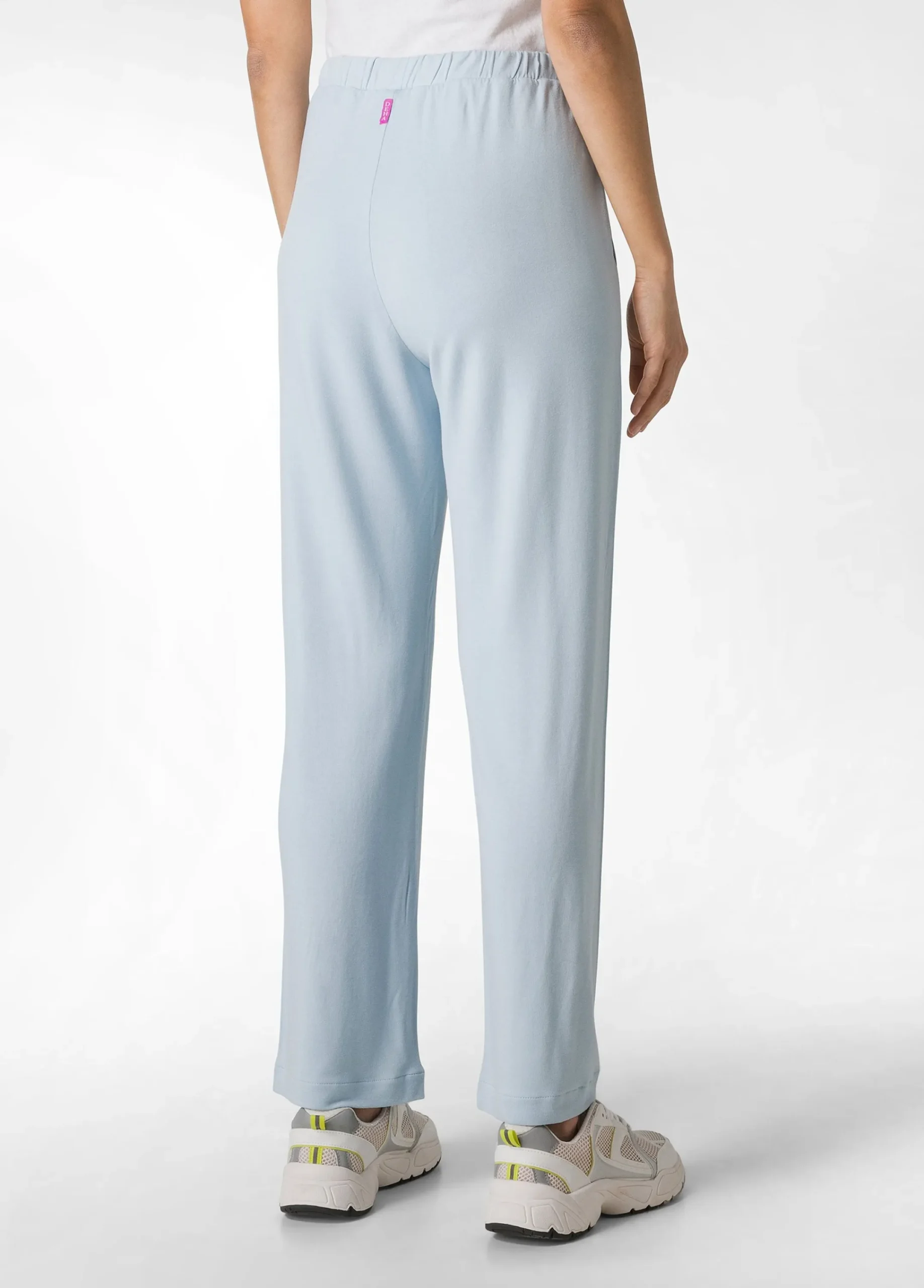 Flash Sale Pantalone Comfort Di Viscosa Gamba Dritta Blu Donna Pantaloni