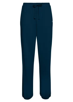 Online Pantalone Comfort Di Viscosa Gamba Dritta Blu Donna Pantaloni