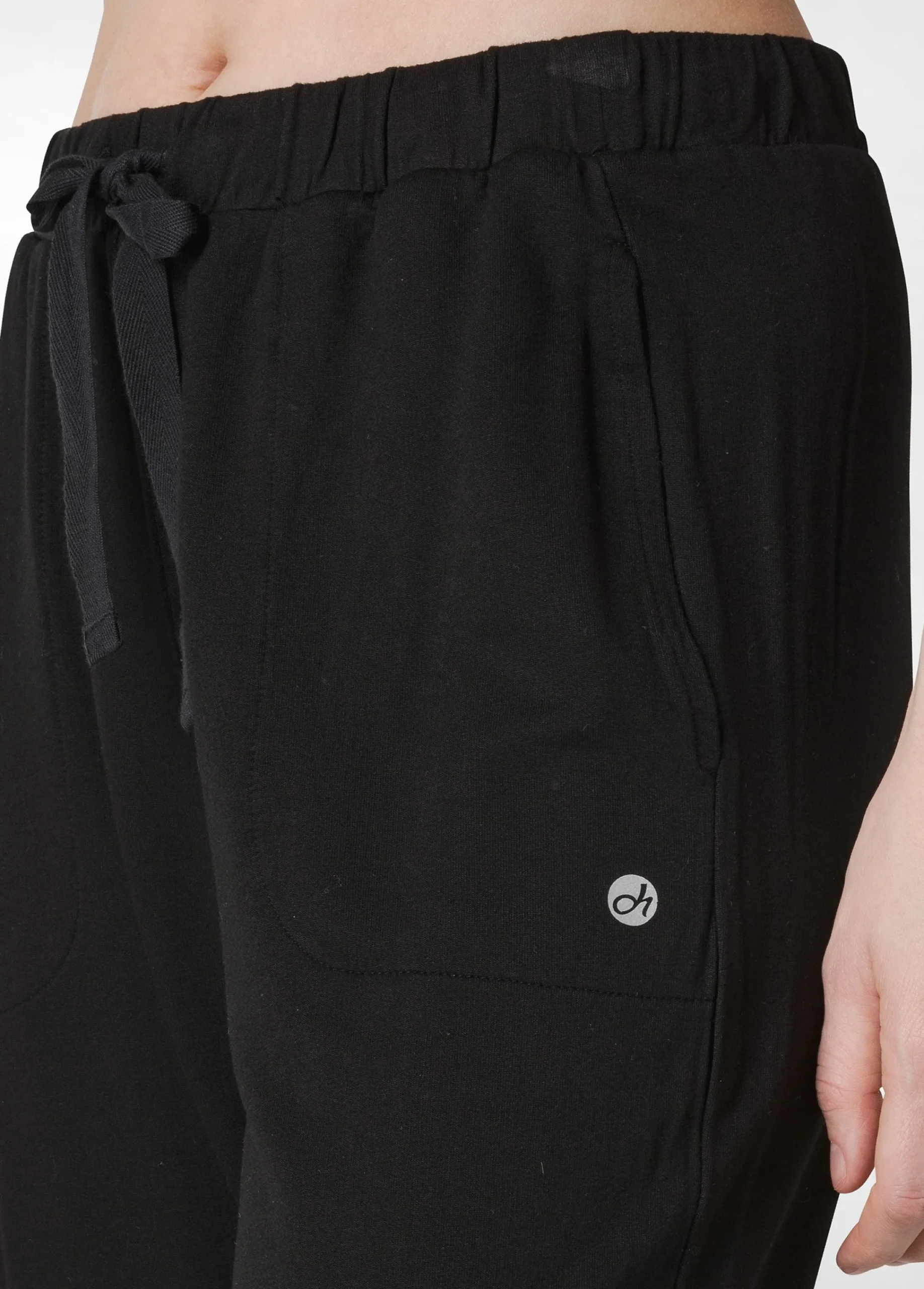 Fashion Pantalone Comfort Di Viscosa Gamba Dritta Nero Donna Pantaloni