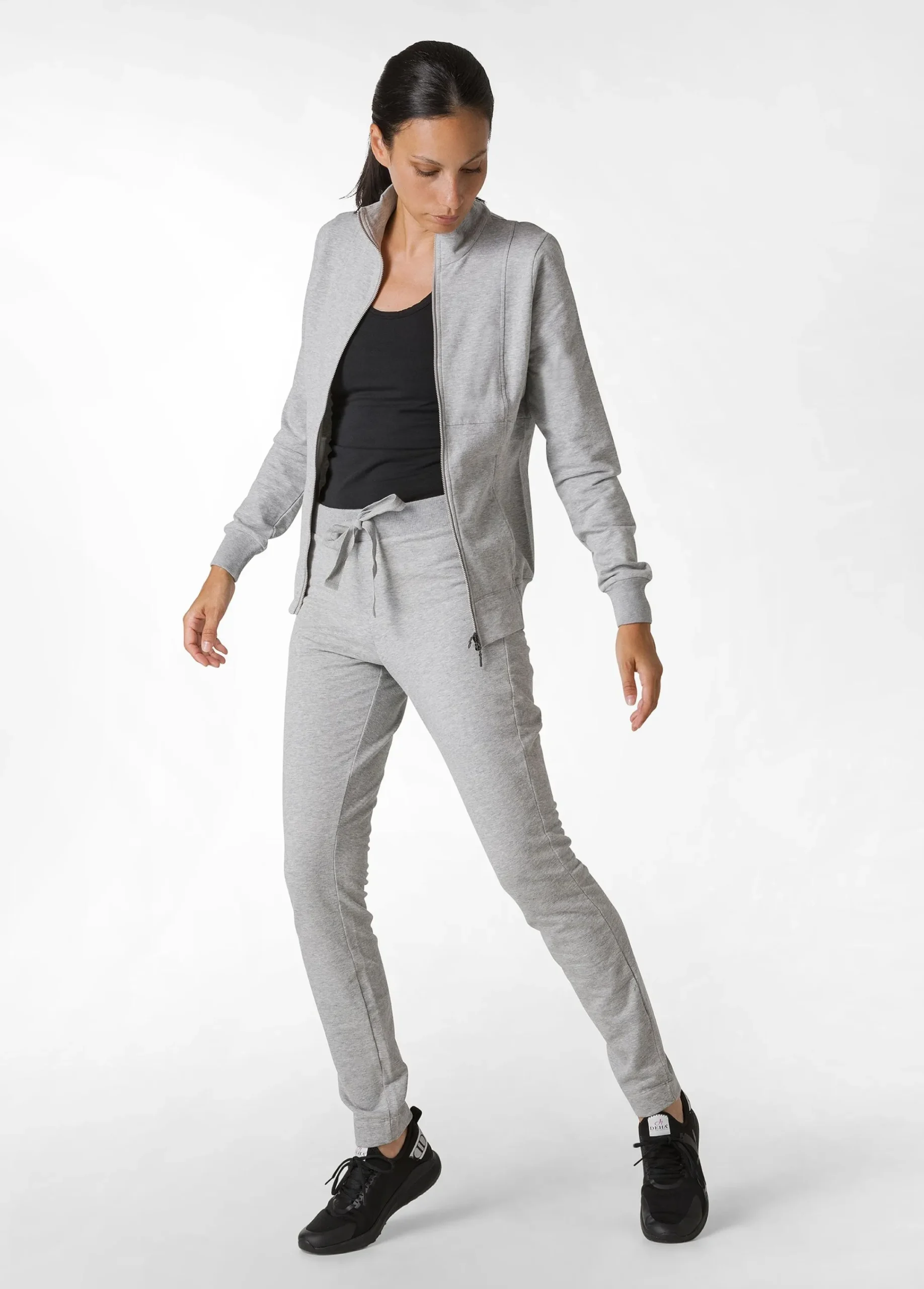 Online Pantalone Core In Felpa Leggera Grigio Donna Pantaloni