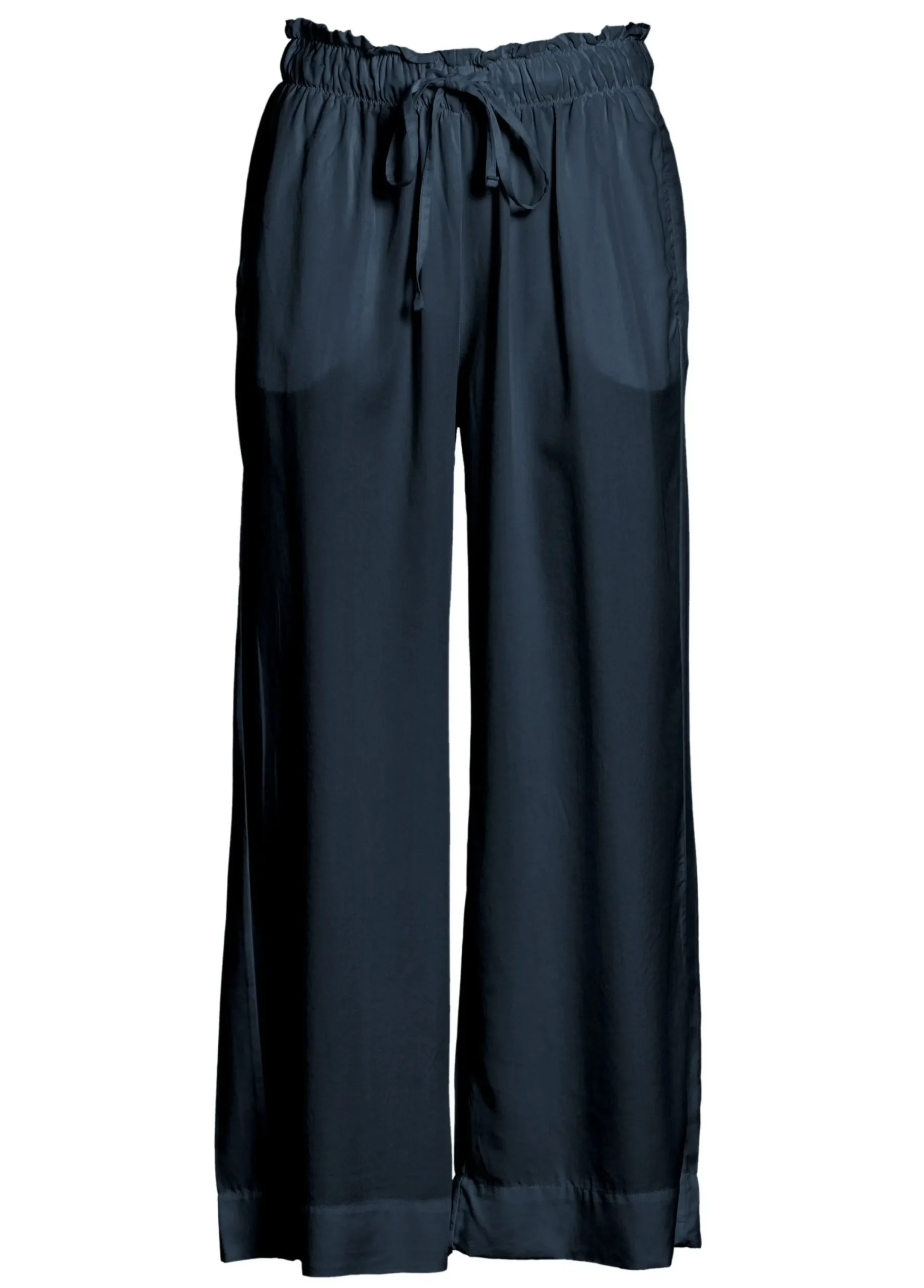 Best Sale Pantalone Cropped In Twill Tencel Verde Donna Pantaloni